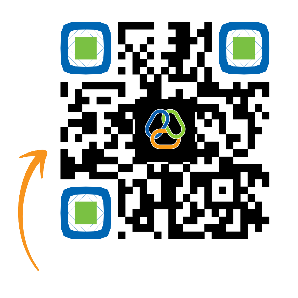 Scannable QR Code linking to Fierce Links digital platform